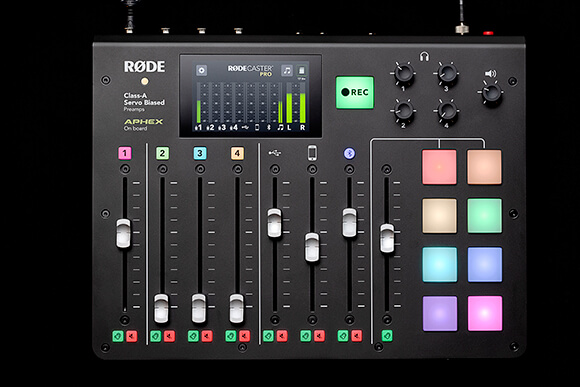 This image shows the Rodecaster Pro in all it's glory.