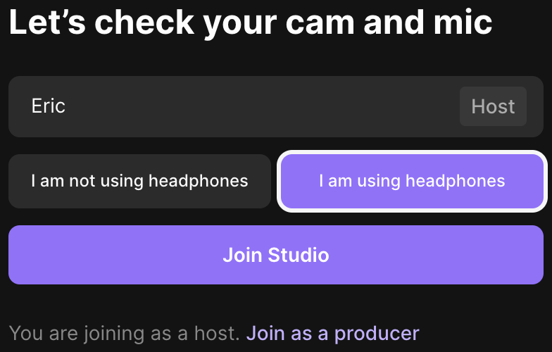 this is how to join as a producer in riverside.fm