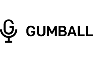 Gumball FM logo in black pixel-style text, representing a marketplace focused on host-read ads and brand partnerships
