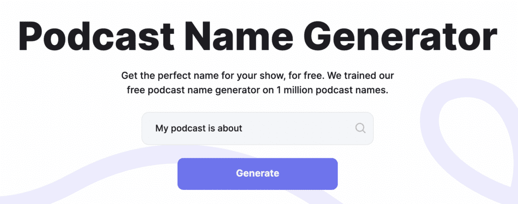 It's to show Riverside.fm's podcast name generator.