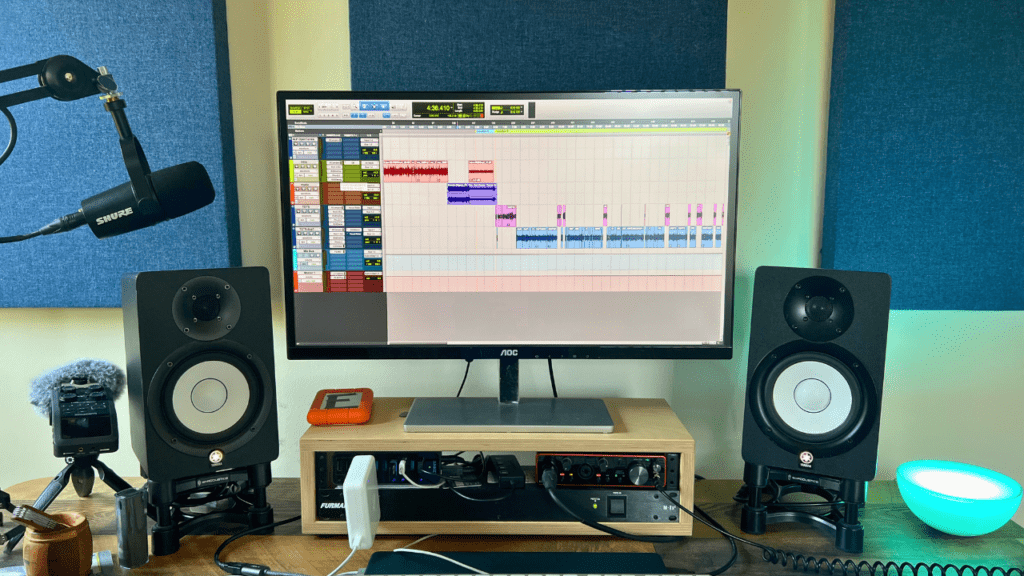 to show how the yamaha hs5 monitors look in my studio
