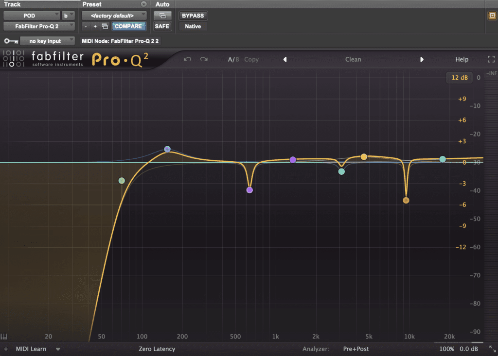 using eq to balance out the frequencies in my podcast dialogue