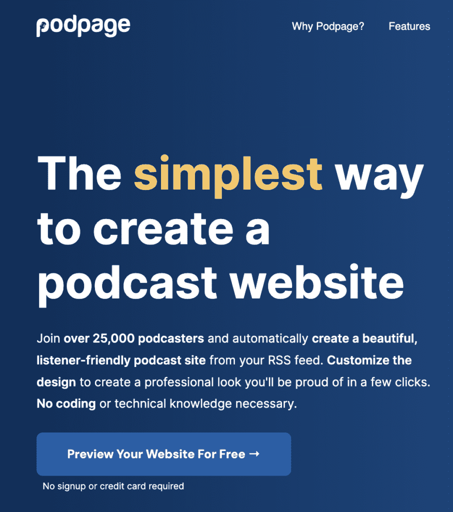 You've got to factor in the cost of a website when determining how much your podcast with cost.
