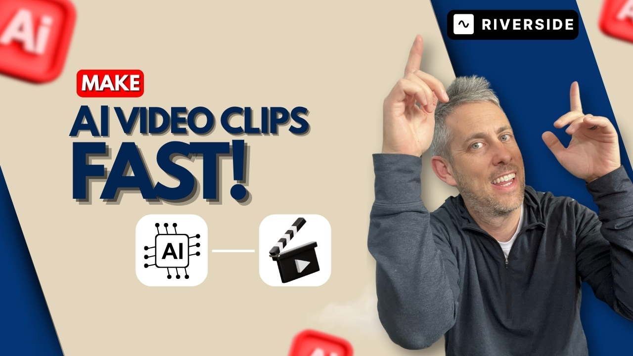 make social media clips fast with AI the thumbail for episode 144 of CLIPPED - Instant AI Social Media Clips: How to Create Viral Videos Fast With Riverside.fm