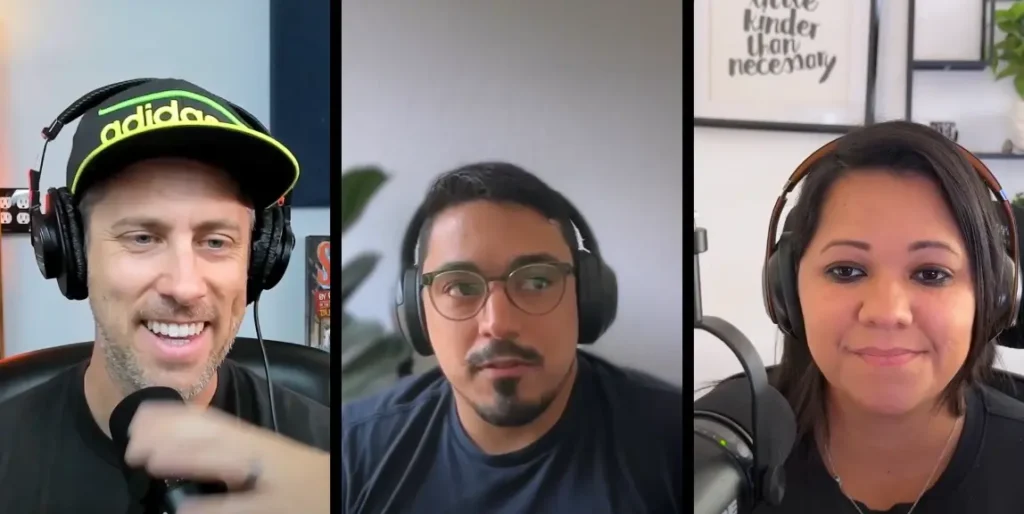 Eric, founder of The Podcast Haven, interviews the founders of Northflow.io in a remote podcast session, asking insightful podcast interview questions.