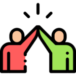 an icon to show how podcast are great for meeting people and building relationships